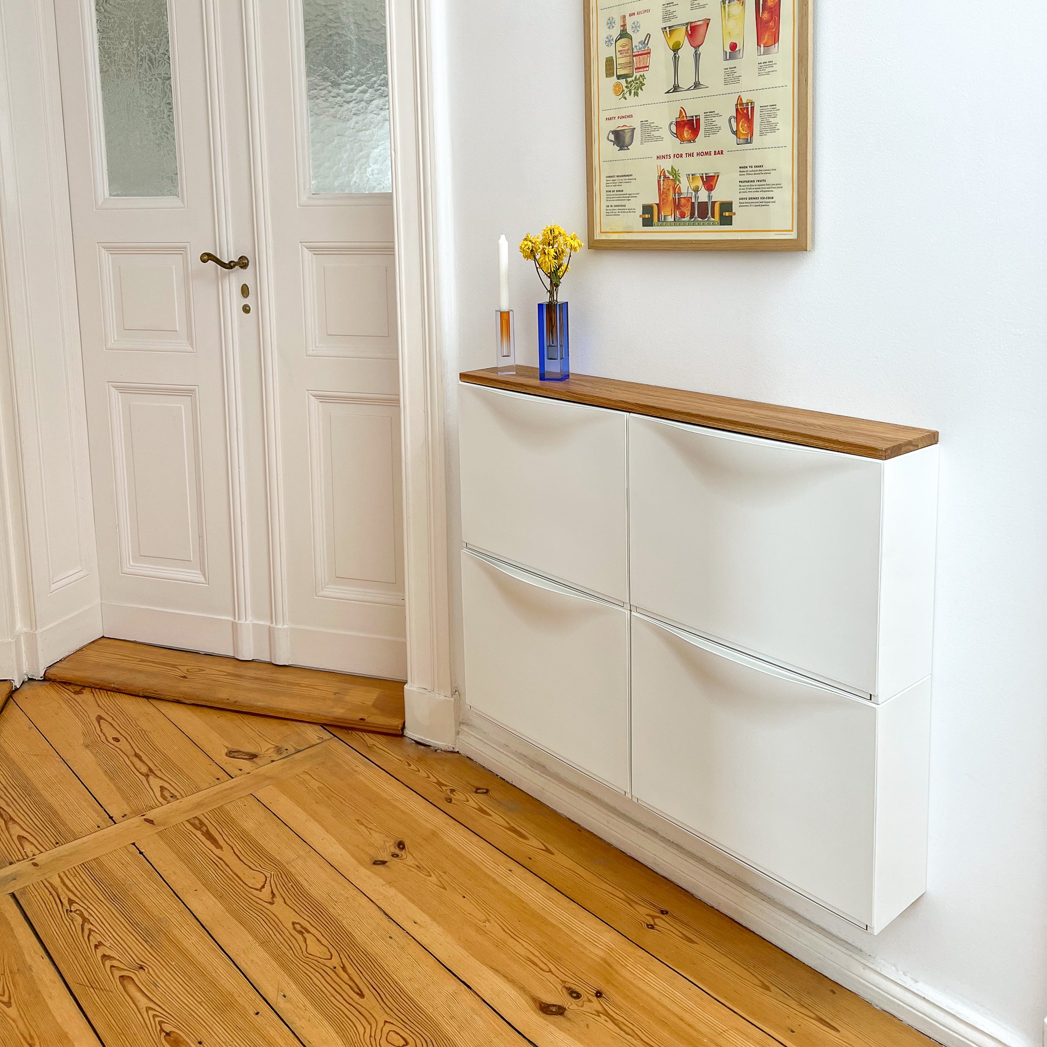 Trones Schoenenkast Eikenhouten Plank Boomstamtafels, 54 OFF