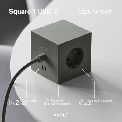AVOLT Square 1 Steckdosenadapter USB-C & Magnet