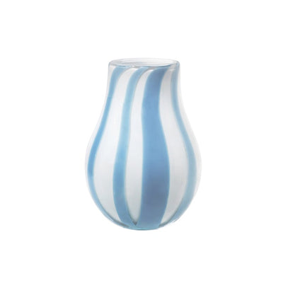 Broste Copenhagen Vase Ada Stripe blau