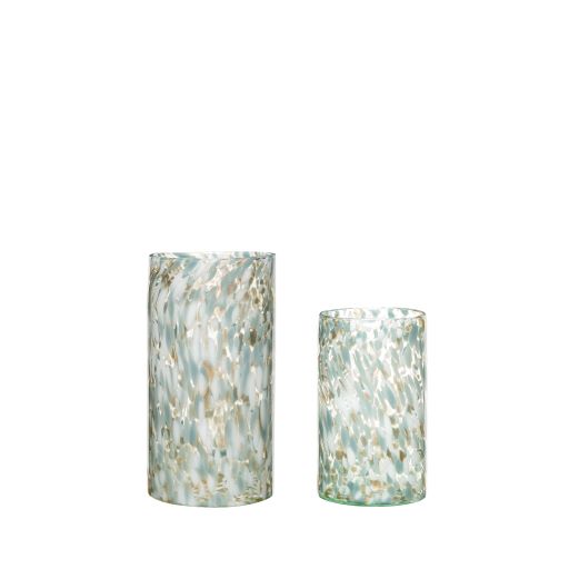 Hübsch Libra Vasen 2er-Set (grün/blau)