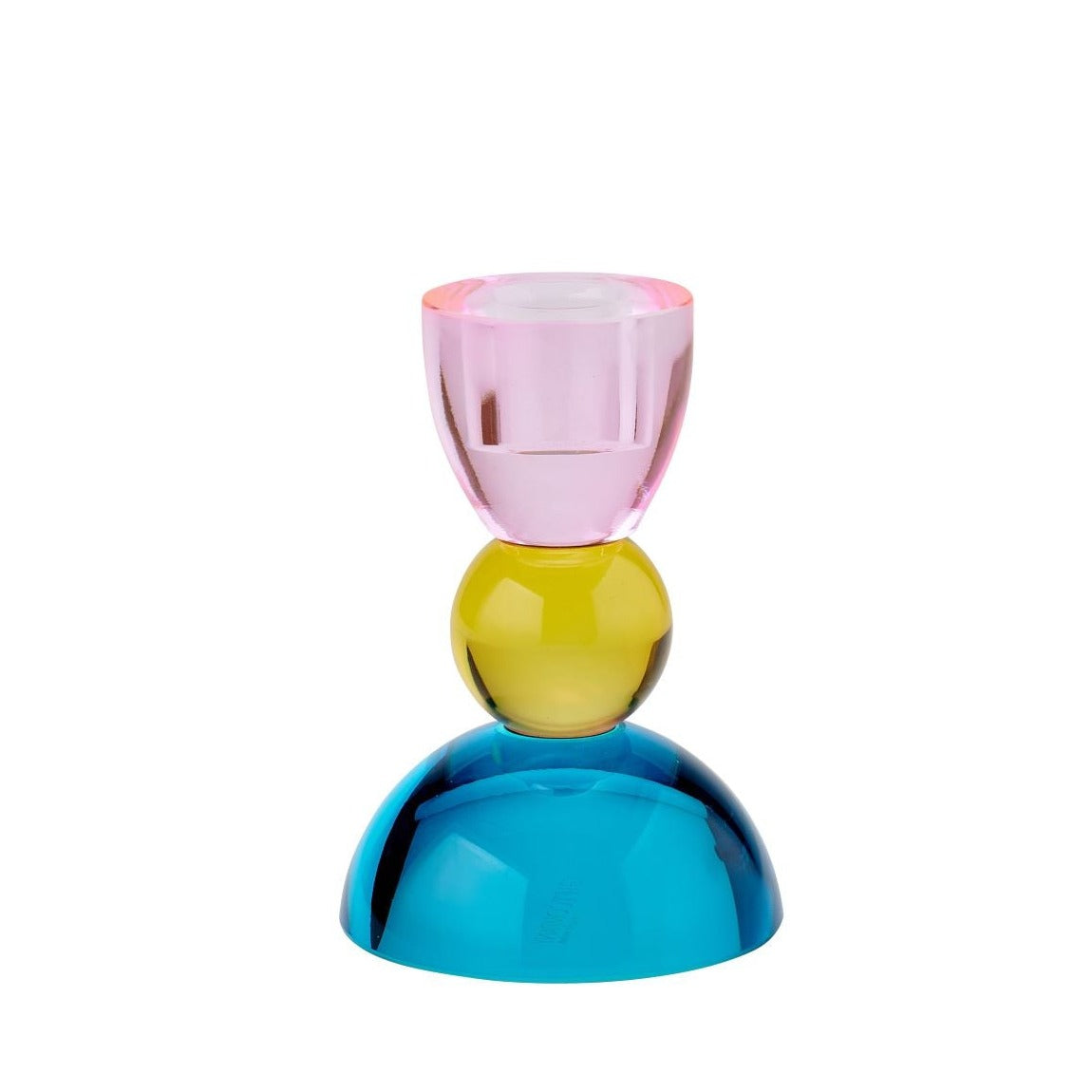 Gift Company Sari Kerzenhalter Kristallglas rosa/orange/blau