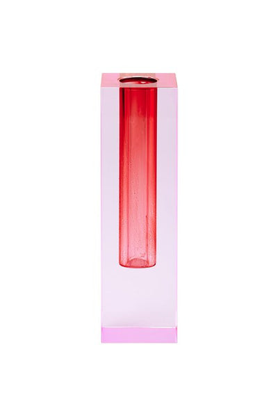 Gift Company Sari Vase Kristallglas pink/rot