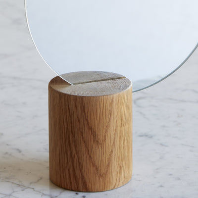 Hübsch Interior Tischspiegel Holz Natur Rund