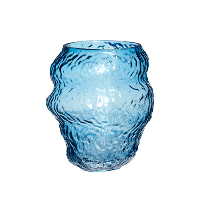 Hübsch Interior Vase Glas Blau
