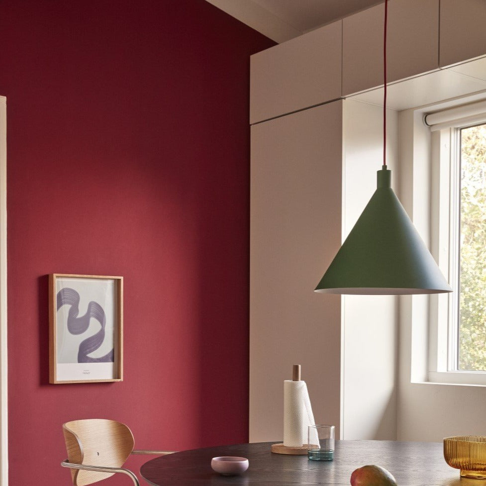 Hübsch Interior Pendelleuchte Metall Grün / Rot