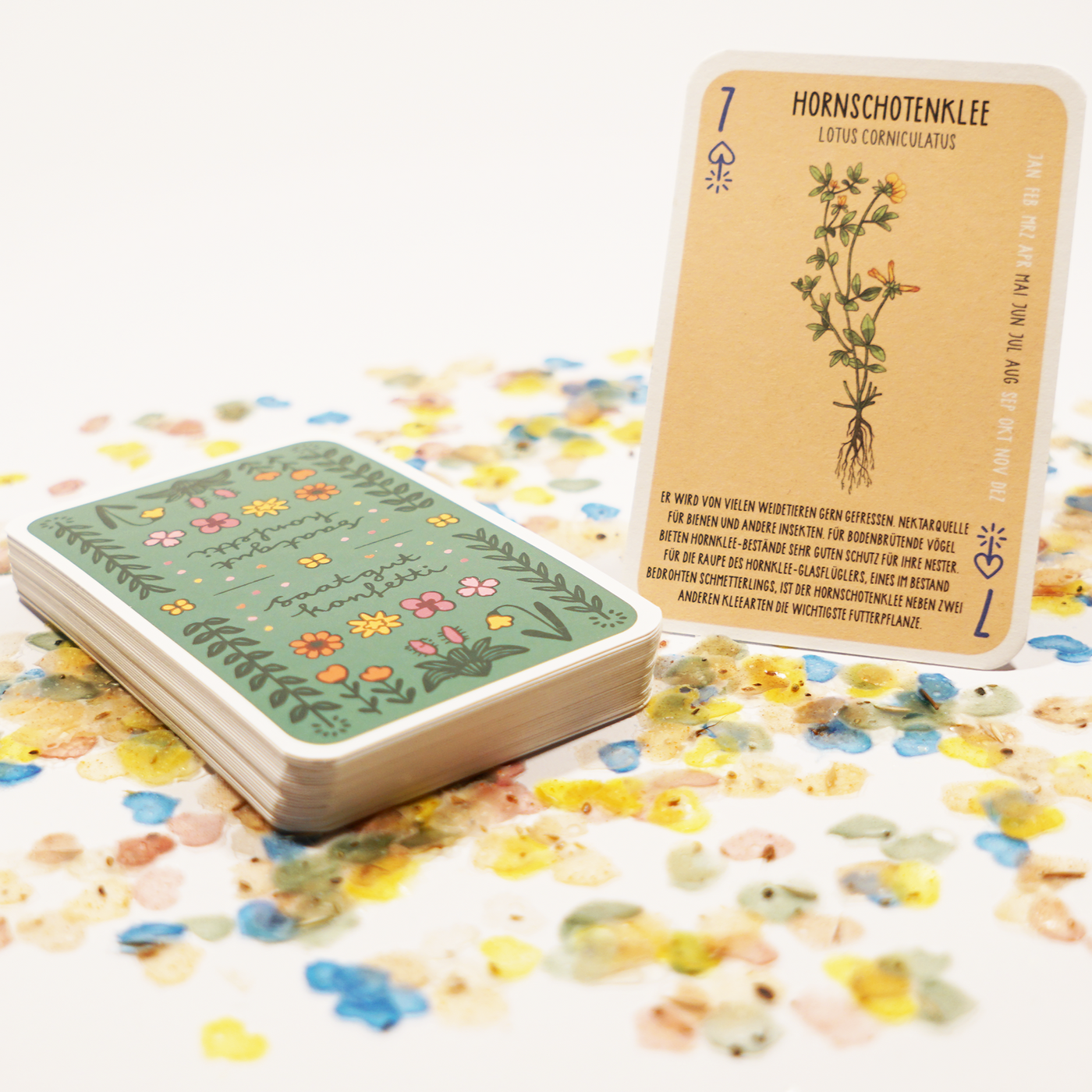 Saatgutkonfetti Biodiversitäts-Kartenspiel