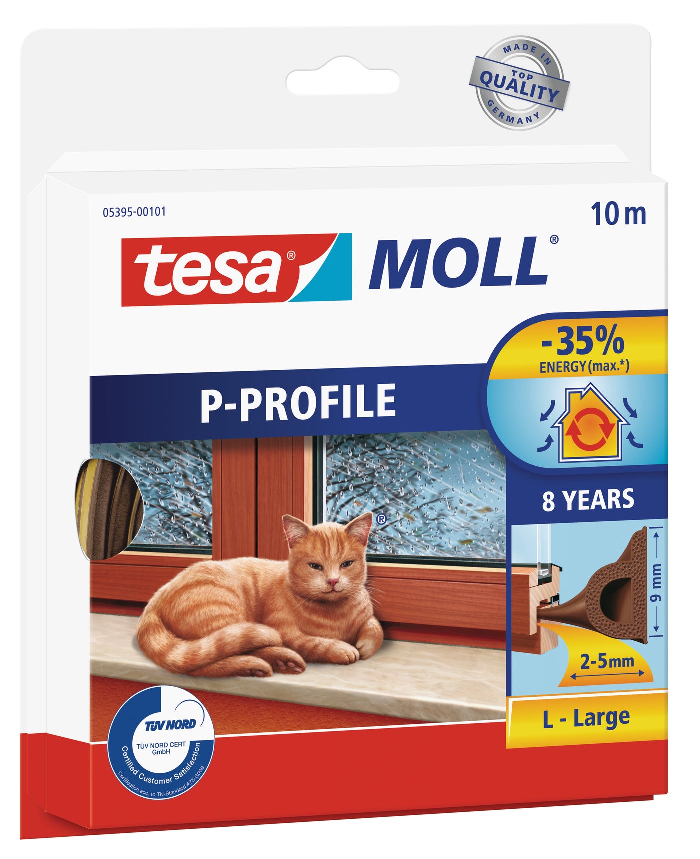 tesamoll Classic P-Profil (braun, für Spalten 2-5 mm)